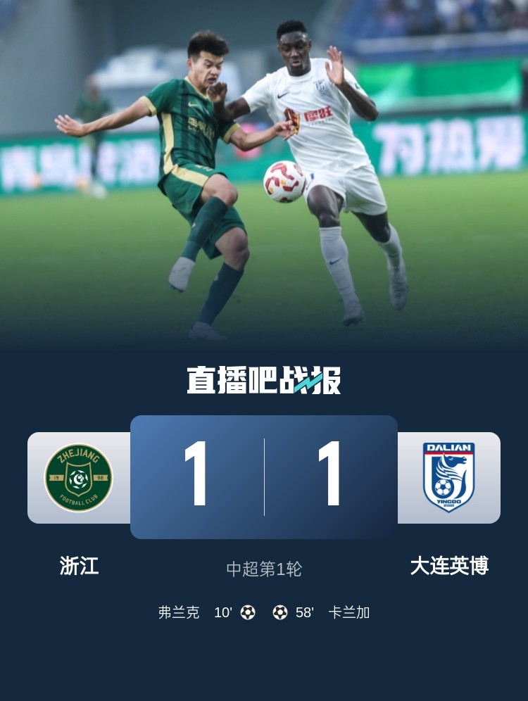 包含中超-马莱莱建功卢卡斯破门被吹大连英博主场1-0浙江队的词条